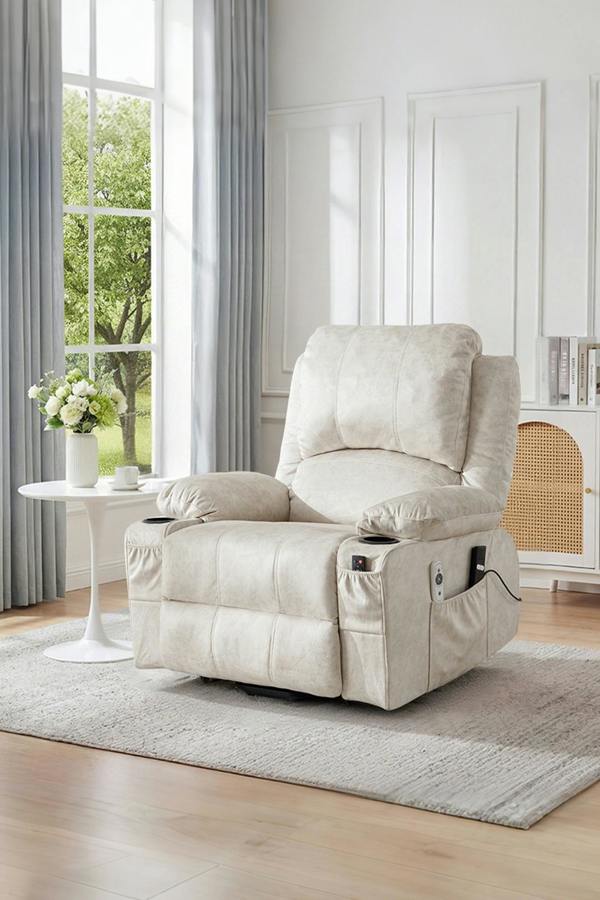 Living and Home Electric Single-Seat Recliner Chair with Heating & Massage Function