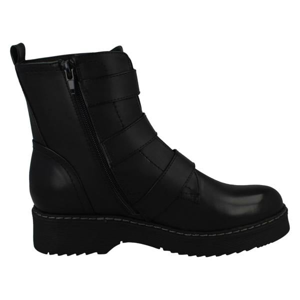 Spot On Ladies Spot On Buckle Ankle Boots F51069