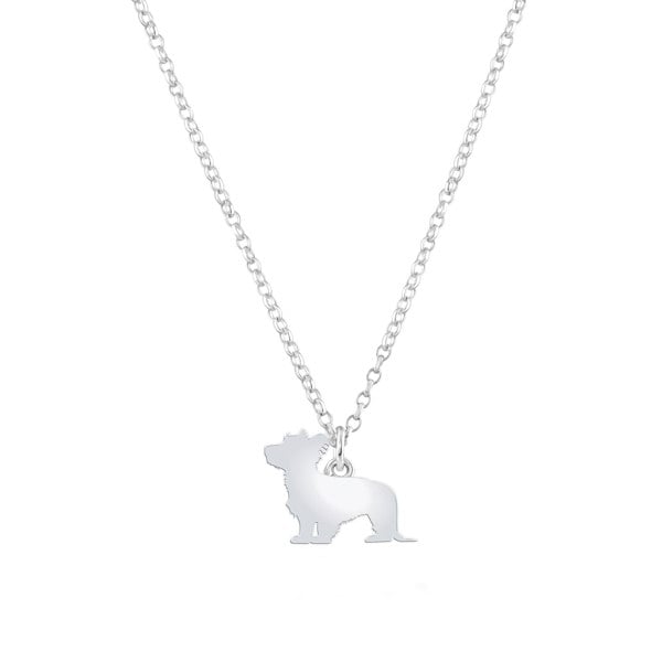 Skye Terrier Silhouette Silver Necklace - Personalised - MYLEE London