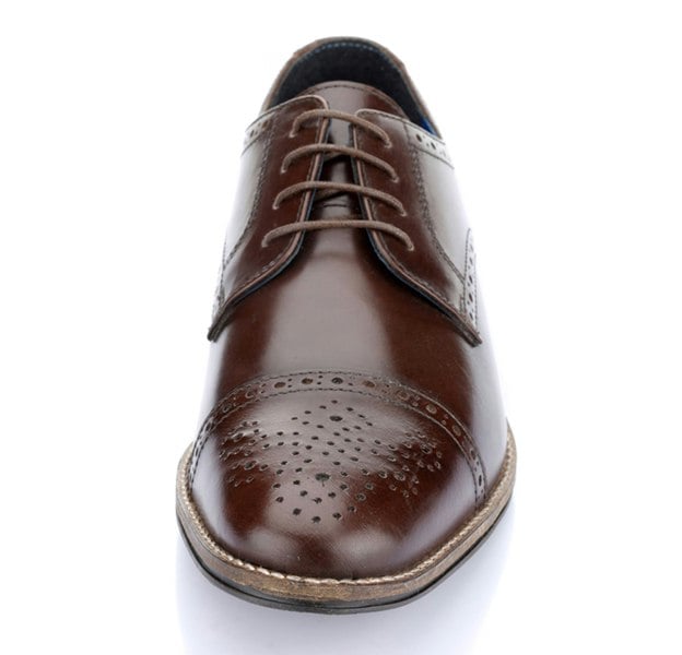 Thomas Crick Red Tape Crick Claydon Mens Leather Lace Up Brogue Formal Shoes