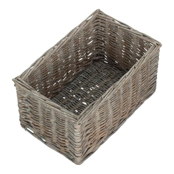 Red Hamper Grey Wash Unlined Willow Storage Baskets