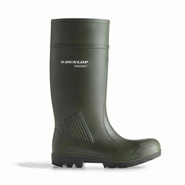 Dunlop D460933 Purofort PRO Non-Safety / Mens Boots / Plain Rubber Wellingtons - Green