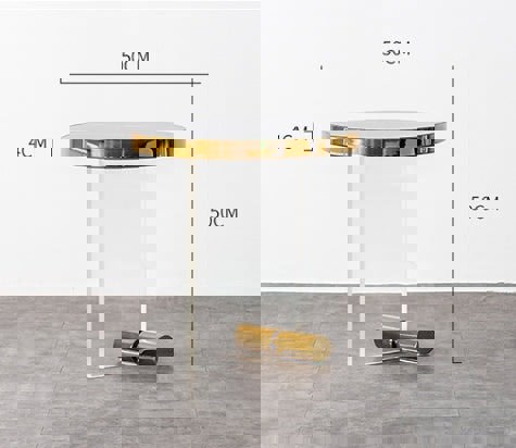Caldera Round Side Table, Acrylic-Weilai Concept-Weilai Concept
