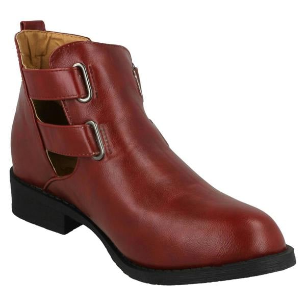 Spot On Ladies Spot On Cut Out Ankle Boot