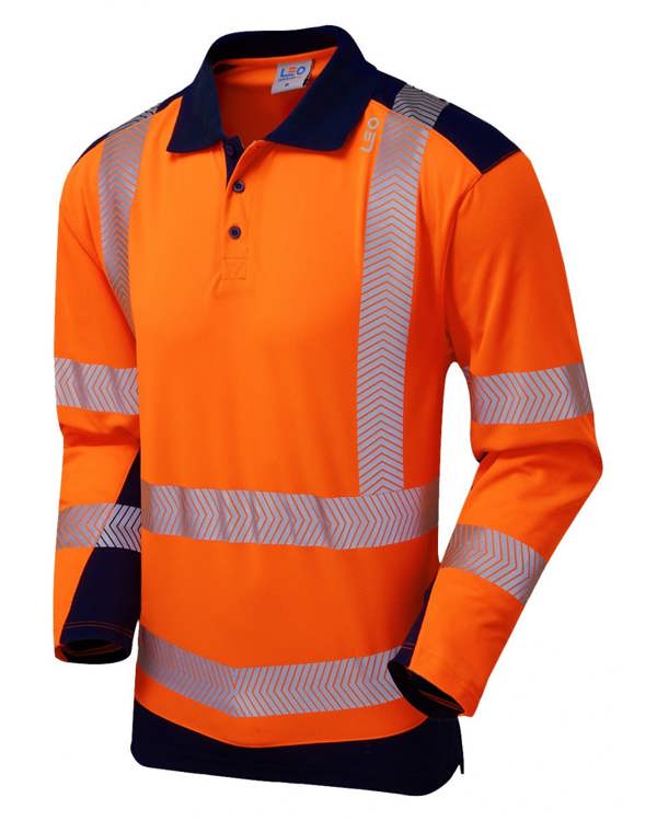 Wringcliff Dual Colour Long Sleeve Polo Shirt Leo Workwear