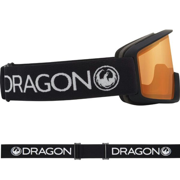 Dragon DXT OTG - Black with Lumalens Amber Lens