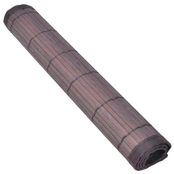 Berkfield 6 Bamboo Placemats 30 x 45 cm Dark Brown
