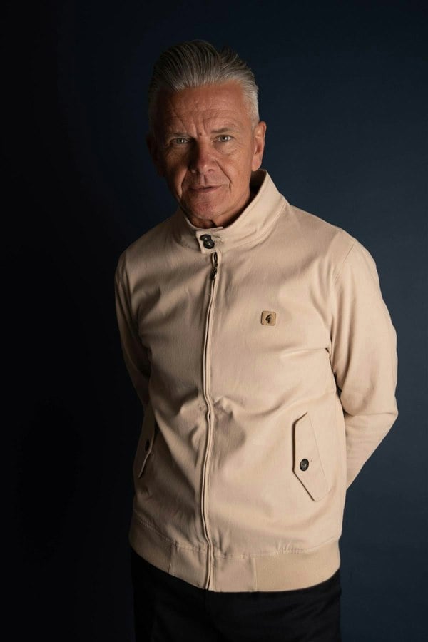 Gabicci V00GJ13  Mens Hamilton Harrington Style Twill Jacket Gabicci Vintage - OATMEAL