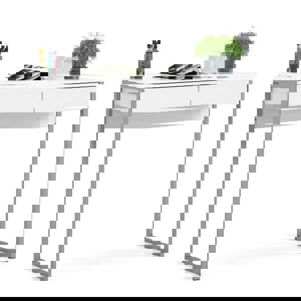 Furniture To Go Function Plus Desk 2 Drawers in White High Gloss