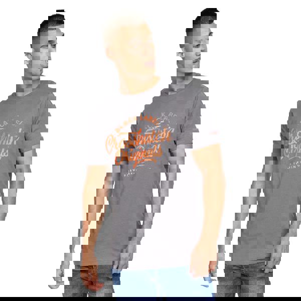 Crosshatch Mens Univarsity T-Shirt (Pack Of 2) - Olive/Grey - 