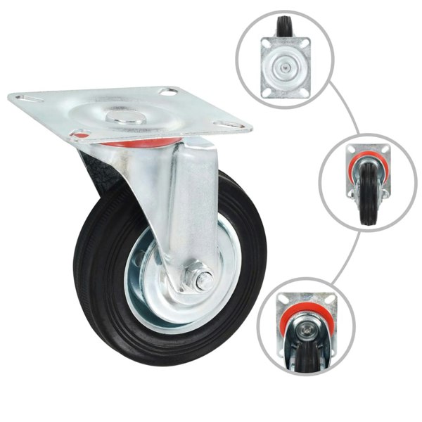 Berkfield 12 pcs Swivel Casters 100 mm