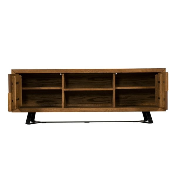 solid oak tv unit