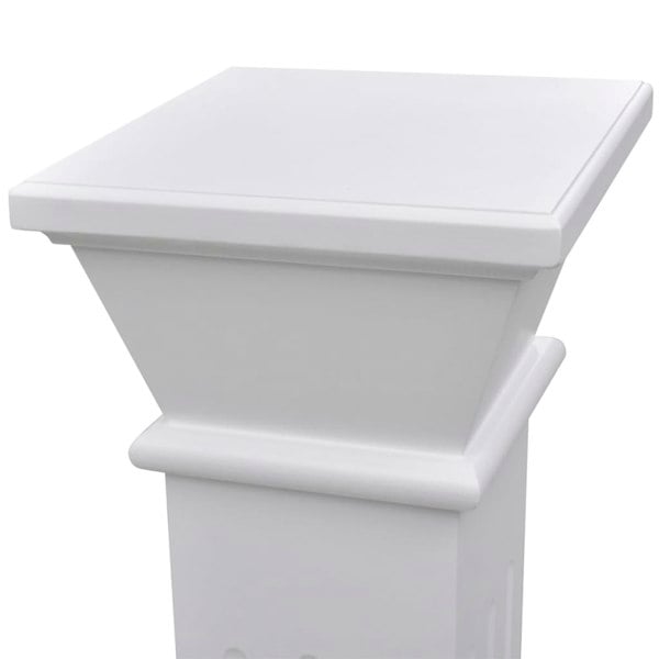 Berkfield Classic Square Pillar Plant Stand MDF