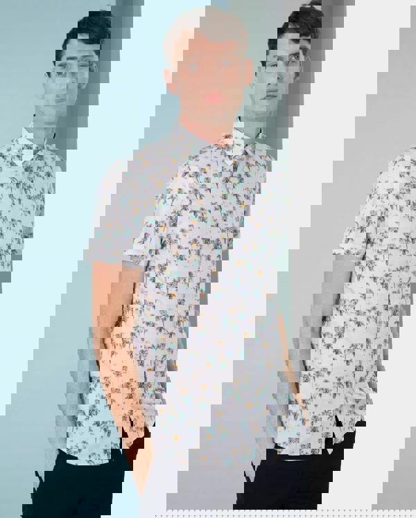 Steel & Jelly Limited Edition Sun & Palm Tree Print Short Sleeve Shirt