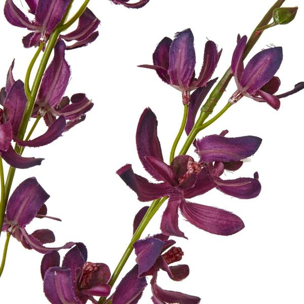 Wyld Haus Set of 3 Artificial Flowers Purple Cymbidium Sprays