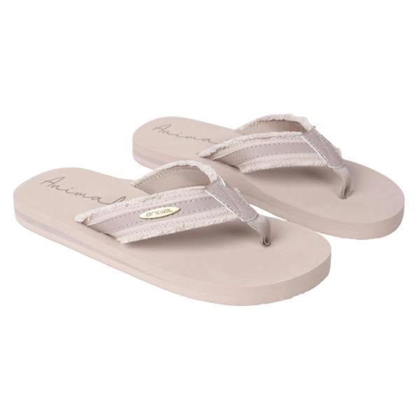 Animal Womens/Ladies Tidal Flip Flops - Taupe - 