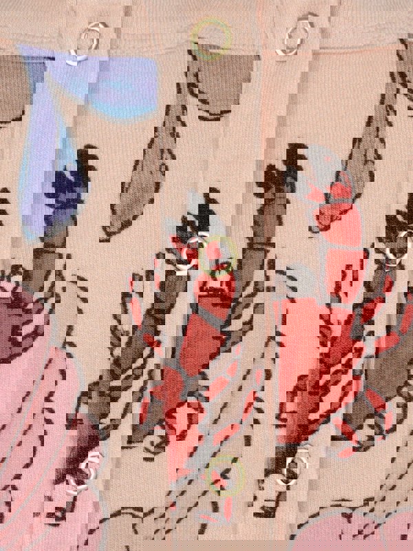 Mini Rodini Mini Rodini Girls Pink Cotton Dolphin Print Dress