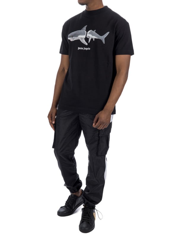 Palm Angels Classic Shark Design T-Shirt - Black