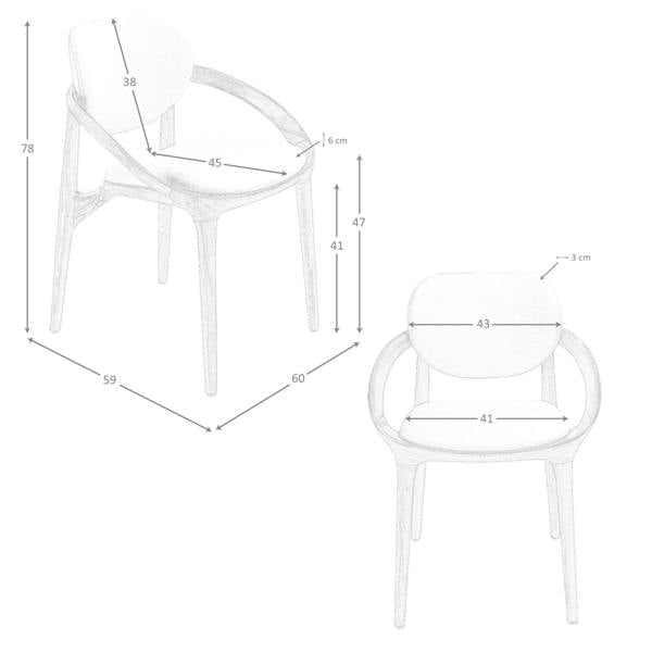 Angel Cerdá Off-white fabric chair 4254