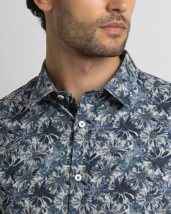 Steel & Jelly Limited Edition Navy Floral Slim Fit Shirt