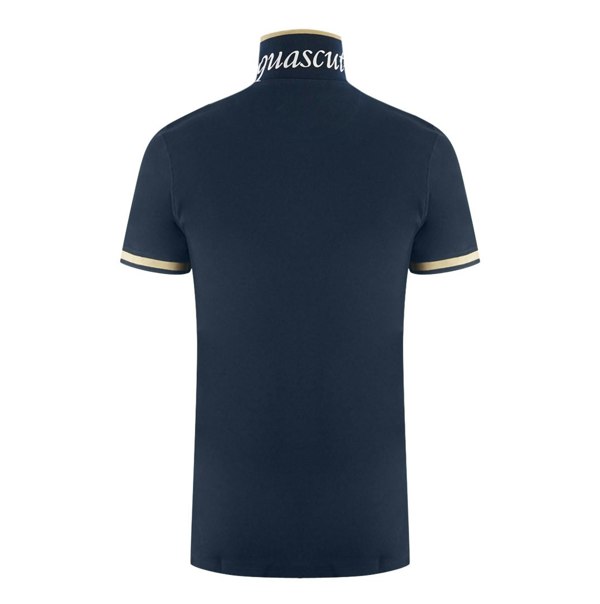 Aquascutum Tipped Aldis Polo Shirt - Navy Blue