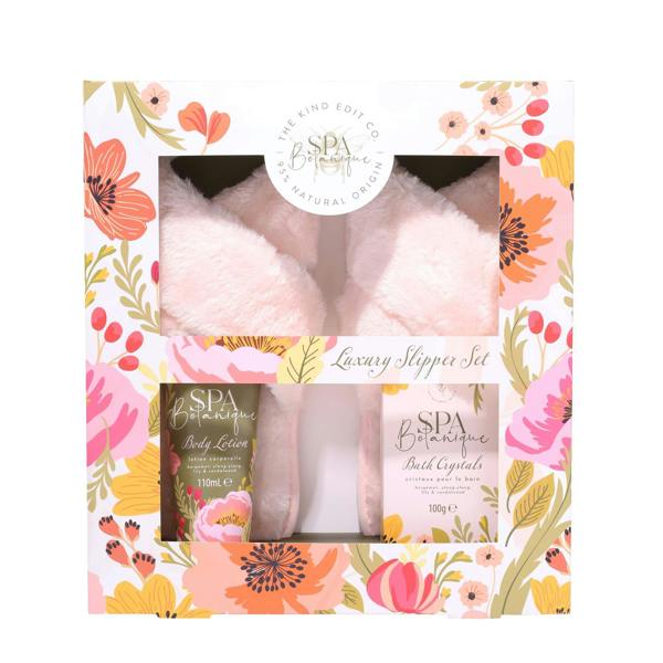 The Kind Edit Co. Spa Botanique Luxury Slippers Gift Set