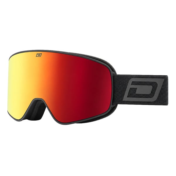 Dirty Dog MUTANT LEGACY - Matte Black with Red Fusion Mirror & Yellow Lens