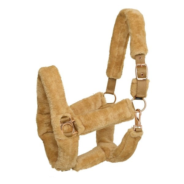 Imperial Riding IRHGo Star Faux Fur Horse Headcollar - Taupe