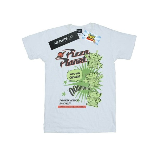 Disney Mens Toy Story 4 Pizza Planet Little Green Men T-Shirt - White