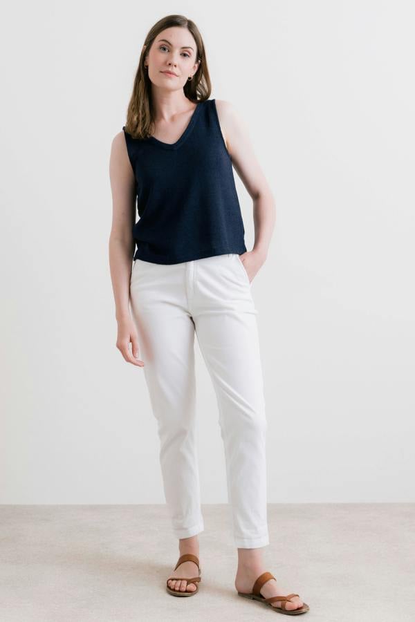 Lily & Me Breaker Stretch Twill Trousers White