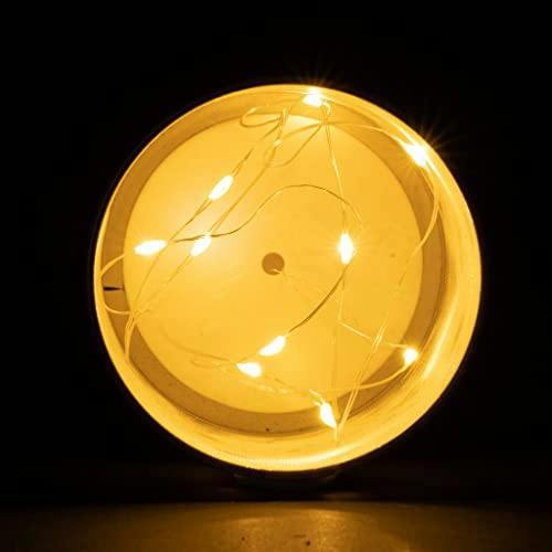 13cm Christmas Decorated Vase Table Lamp with Forest Scene and Warm White LED Lights image 6