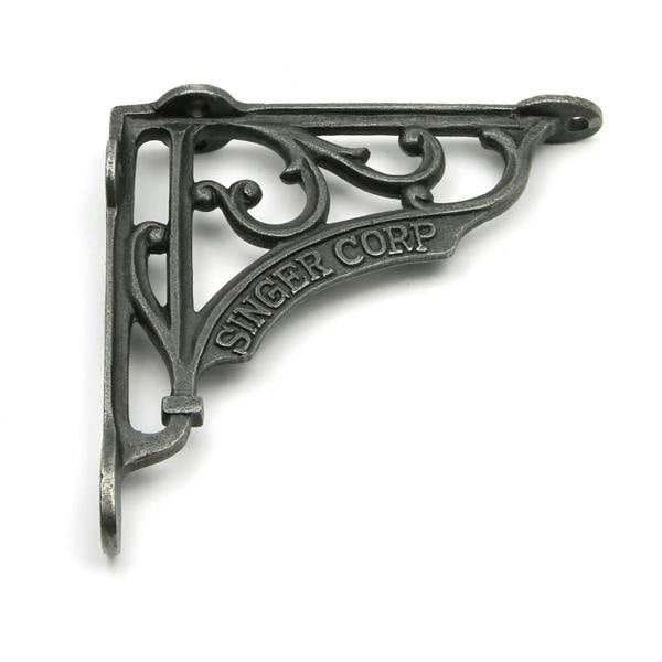 Pair of Antique Cast Iron Singer Corp Shelf Brackets