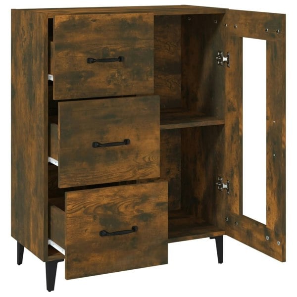 Berkfield Sideboard Smoked Oak 69.5x34x90 cm Engineered Wood