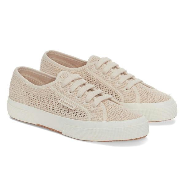 Superga Womens/Ladies 2750 Macramé Trainers - Raw Beige - 