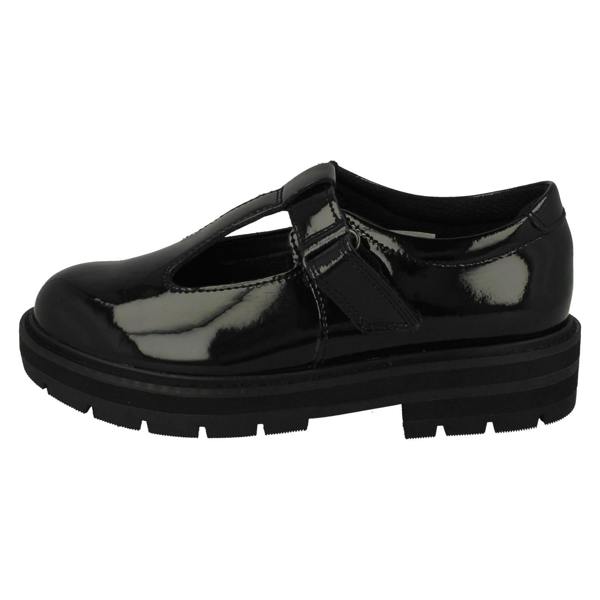 Clarks Girls Clarks Lightweight T-Bar School Shoes Prague Brill