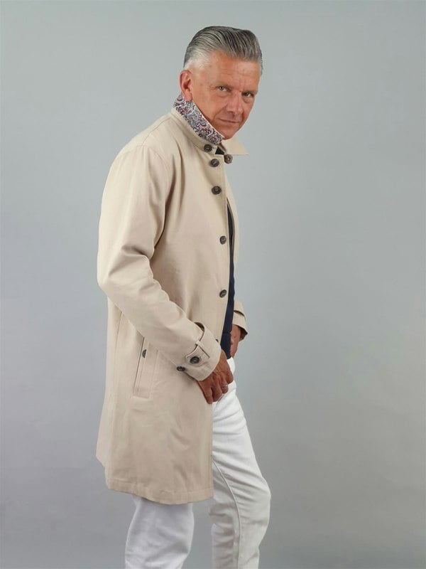 Gabicci V00GJ12 Mens Houghton Twill Mac Gabicci Vintage - OATMEAL