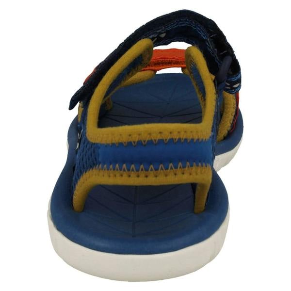 Clarks Childrens Clarks Pattern Detailed Adjustable Sandals Surfing Tide