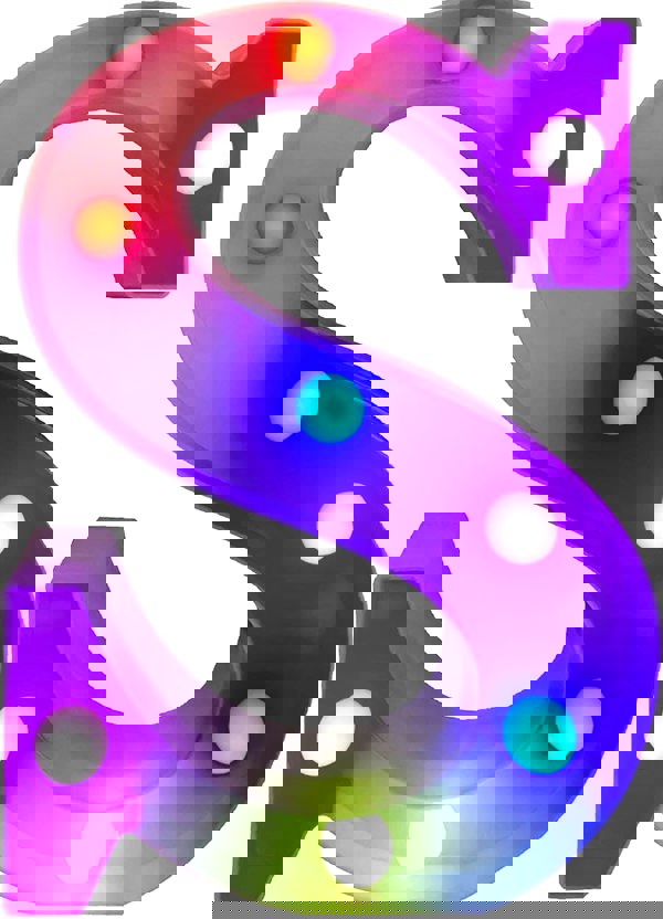 St Helens Battery Operated RGB Letter   With Remote Control Letter S