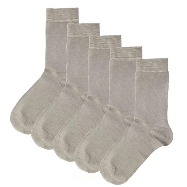 Jemsox Luxury Socks Multipack 3 Pairs / 5-Pairs Grey Plain Colour Men's Crew Socks Size 7-12