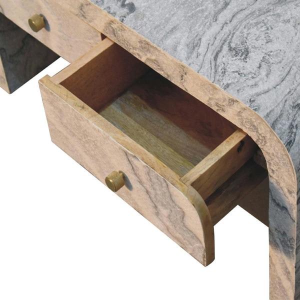 Wyld Haus Eguisheim Marble Effect Coffee Table 2 Drawer