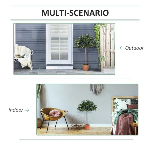 Wyld Haus Miva Set Of 2 Artificial Olive Style Trees In Green With Orange Pots