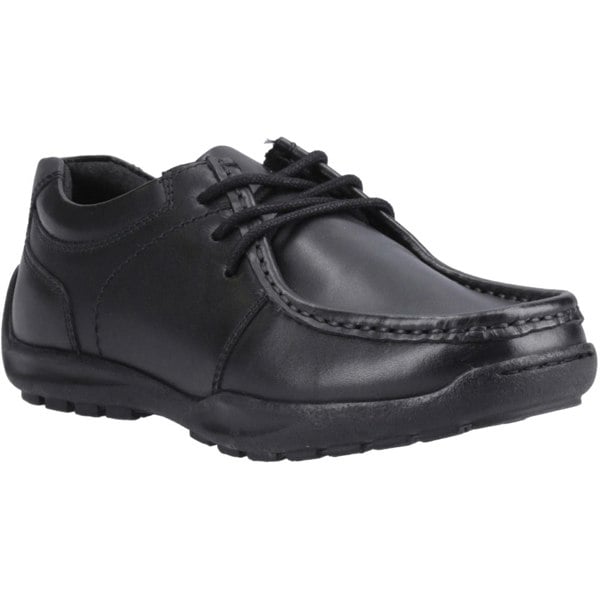 Hush Puppies Mackenzie Wallabee Leather Boys's Black Lace-Up Shoes