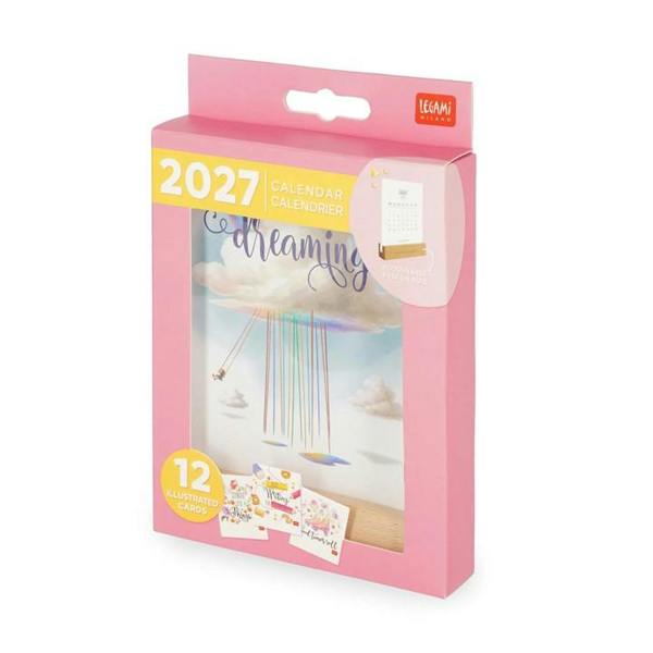 Wooden Block Desk Calendar 2027, Desk Calendars, Month To View, Lifestyle, Gift