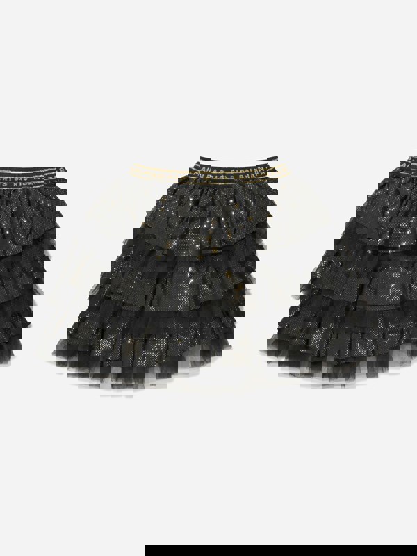 Balmain Girls Ruffle Skirt in Black