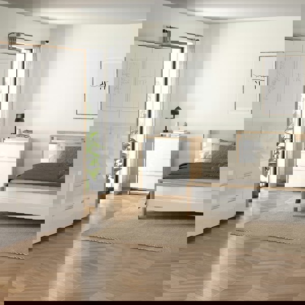 Furniture To Go Next Chest 3 Drawers Jackson Hickory White high gloss