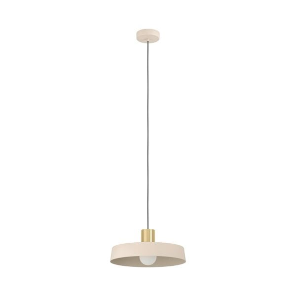 EGLO Valdiola Sandy-Coloured Round Steel Single Pendant Light