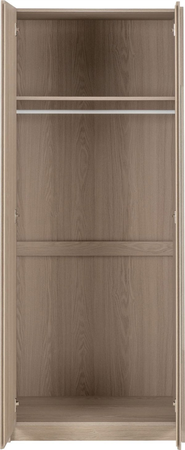 Seconique Paris 2 Door Double Mirrored Wardrobe