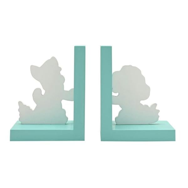 Widdop & Co Paw Patrol Skye and Chase Wooden Bookends Turquoise