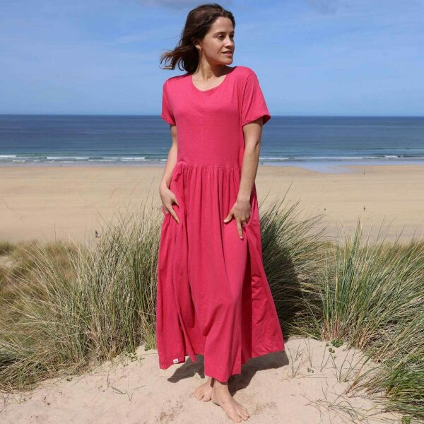 Lazy Jacks LJ525 - Ladies Long Gathered Dress - Cherry