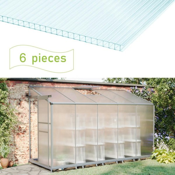 Livingandhome Clear Polycarbonate Sheets for Greenhouse Covering Living and Home